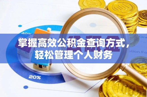 阜阳掌握高效公积金查询方式，轻松管理个人财务