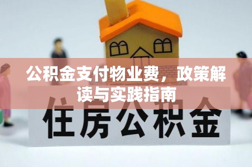 阜阳公积金支付物业费，政策解读与实践指南