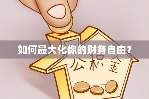 阜阳如何最大化你的财务自由？