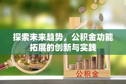 阜阳探索未来趋势，公积金功能拓展的创新与实践