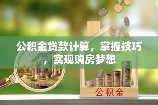 阜阳公积金贷款计算，掌握技巧，实现购房梦想