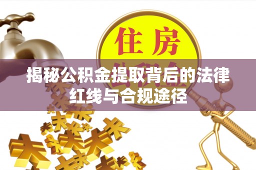 阜阳揭秘公积金提取背后的法律红线与合规途径