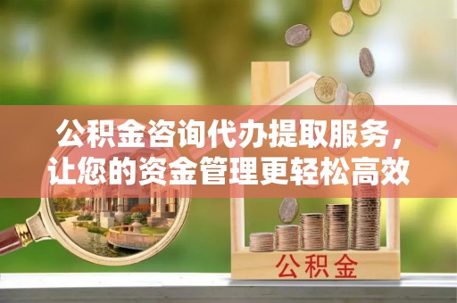 阜阳公积金咨询代办提取服务，让您的资金管理更轻松高效