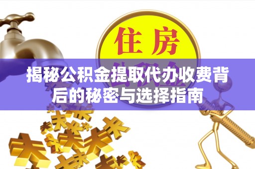 阜阳揭秘公积金提取代办收费背后的秘密与选择指南