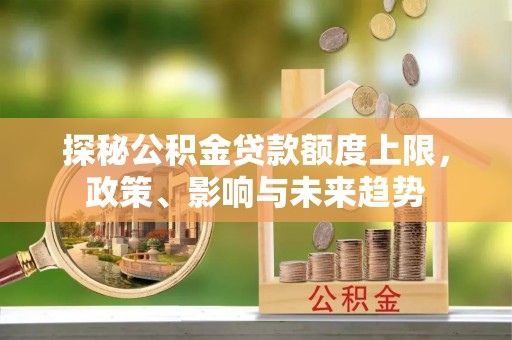 阜阳探秘公积金贷款额度上限，政策、影响与未来趋势