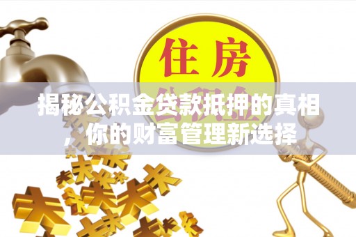 阜阳揭秘公积金贷款抵押的真相，你的财富管理新选择