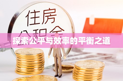 阜阳探索公平与效率的平衡之道