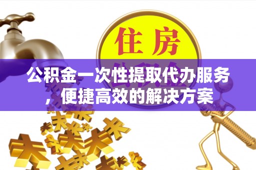 阜阳公积金一次性提取代办服务，便捷高效的解决方案