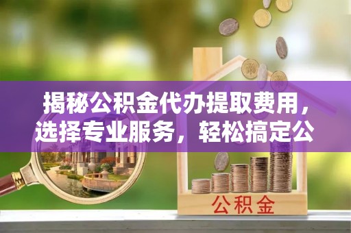 阜阳揭秘公积金代办提取费用，选择专业服务，轻松搞定公积金提取