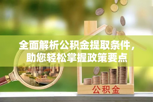 阜阳全面解析公积金提取条件，助您轻松掌握政策要点