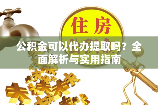 阜阳公积金可以代办提取吗？全面解析与实用指南