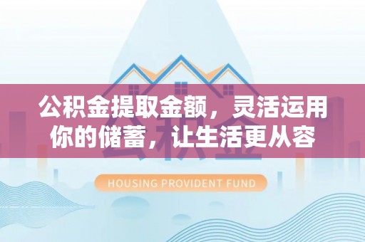 阜阳公积金提取金额，灵活运用你的储蓄，让生活更从容