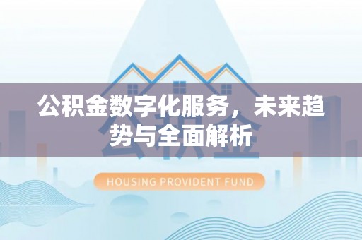 阜阳公积金数字化服务，未来趋势与全面解析