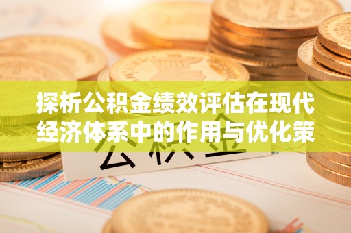 阜阳探析公积金绩效评估在现代经济体系中的作用与优化策略